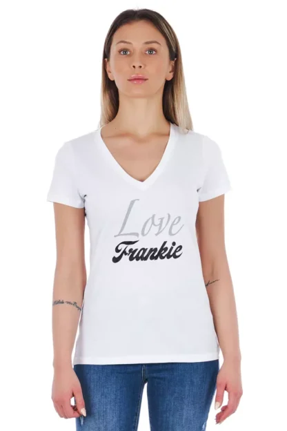 Frankie Morello - White Cotton Women TShirt