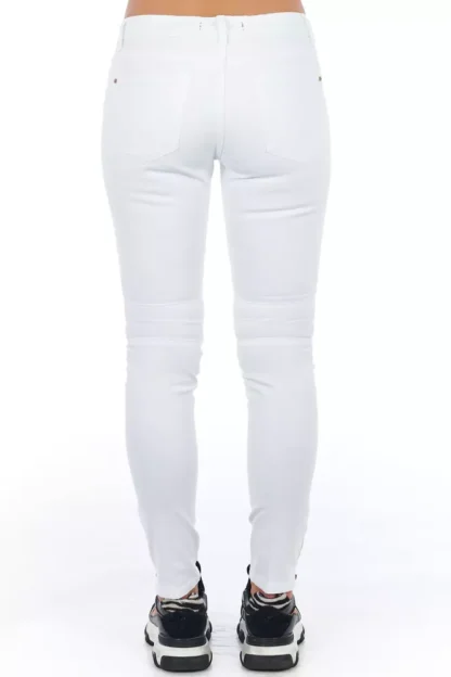 Frankie Morello - White Cotton Women Jeans