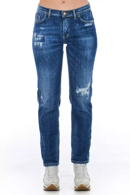 Frankie Morello - Blue Cotton Women Jeans