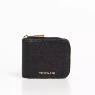 Trussardi - Elegant Soft Calfskin Wallet with Secure Strap