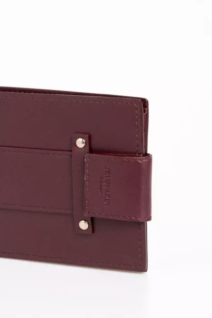 Trussardi - Elegant Soft Calfskin Wallet with Secure Strap