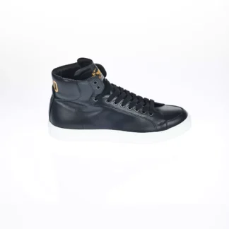 Pantofola D'Oro - Sleek Black Monocolor Leather Sneakers