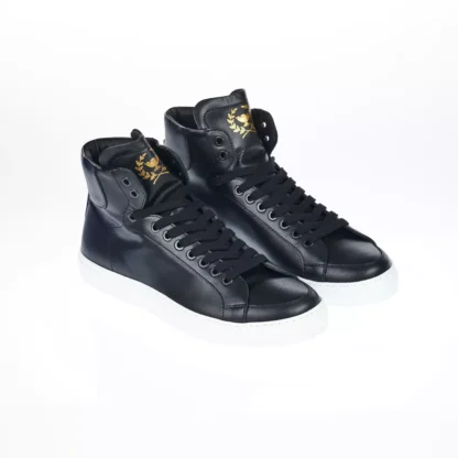 Pantofola D'Oro - Elegant Monochrome Lace-Up Sneakers