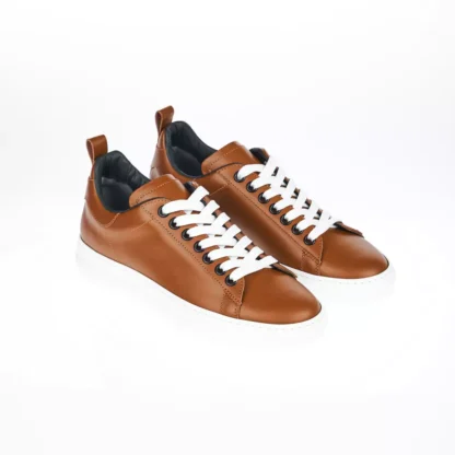 Pantofola D'Oro - Elegant Leather Sneakers with Contrasting Sole