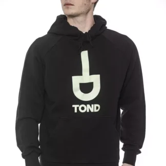 Tond - Chic Oversized Pink Cotton Sweatshirt with Hood