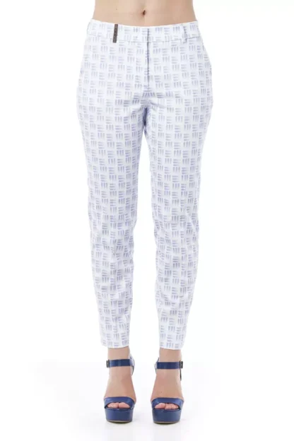 Peserico - White Cotton Women Trouser