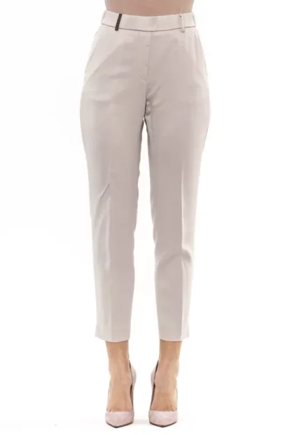 Peserico - Beige Viscose Women Pant