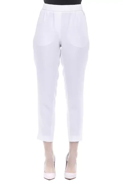 Peserico - White Viscose Women Pants