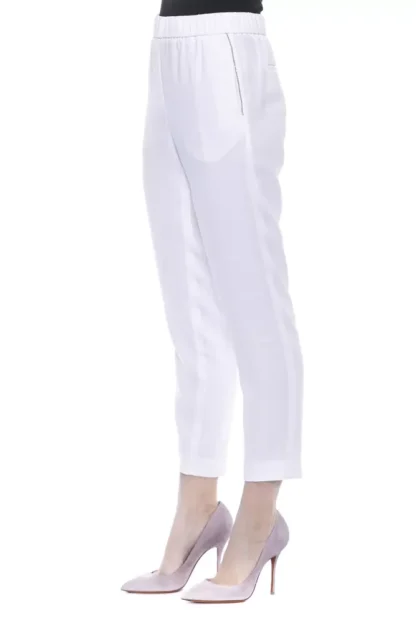 Peserico - White Viscose Women Pants