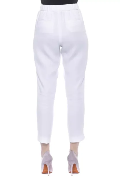 Peserico - White Viscose Women Pants