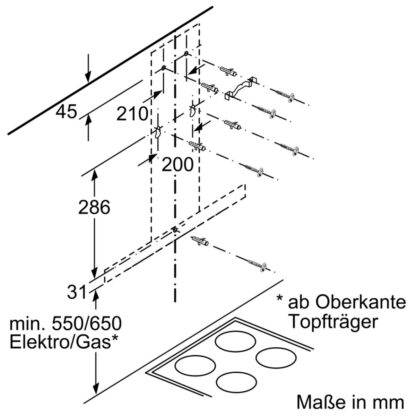 Συμβατικός Απορροφητήρας BOSCH DWB96BC60 Μαύρο