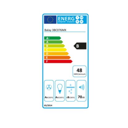 Συμβατικός Απορροφητήρας Balay 3BC076MX 75 cm 590 m3/h 70 dB 220W Χάλυβας