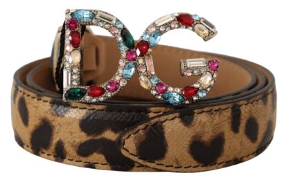 Dolce & Gabbana - Elegant Crystal-Embellished Leopard Belt