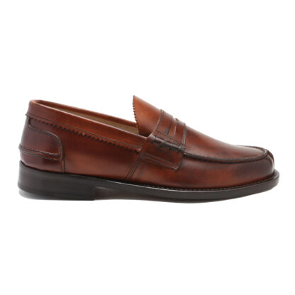 Saxone of Scotland - Elegant Natural Calf Leather Loafers