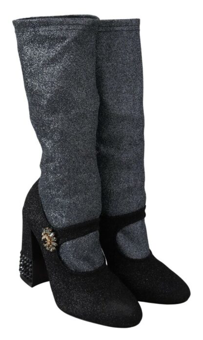 Dolce & Gabbana - Glamorous Crystal-Embellished Booties