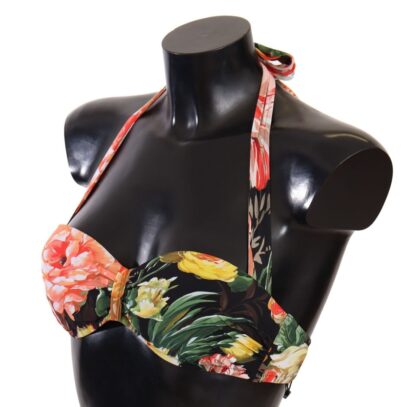 Dolce & Gabbana - Chic Multicolor Floral Bikini Top