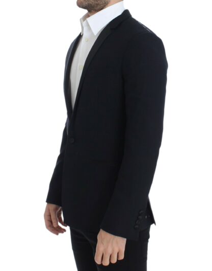 Dolce & Gabbana - Elegant Blue Wool Silk Slim Fit Blazer