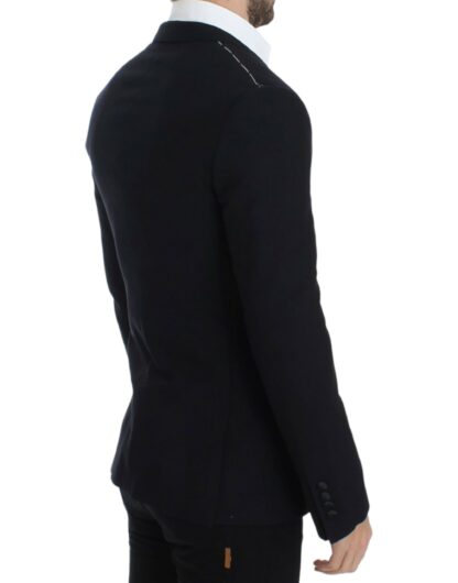 Dolce & Gabbana - Elegant Blue Wool Silk Slim Fit Blazer