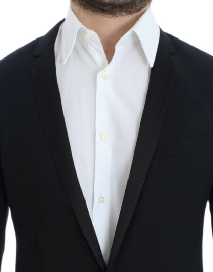 Dolce & Gabbana - Elegant Blue Wool Silk Slim Fit Blazer