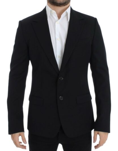 Dolce & Gabbana - Elegant Slim Fit Black Wool Blazer