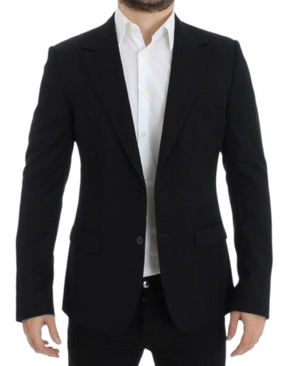 Dolce & Gabbana - Elegant Slim Fit Black Wool Blazer