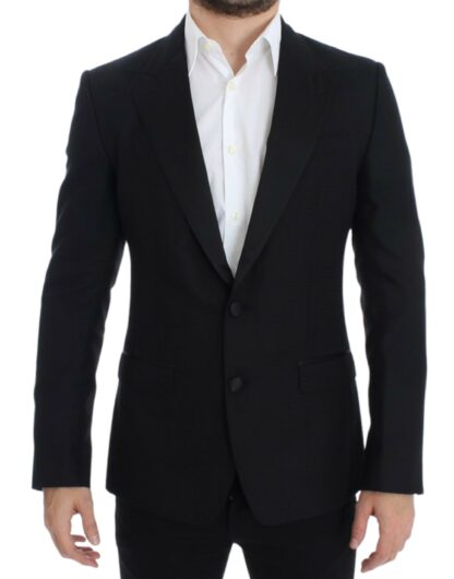 Dolce & Gabbana - Elegant Black Silk Blend Sicilia Blazer