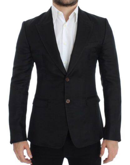 Dolce & Gabbana - Elegant Black Silk Blend Two-Button Blazer