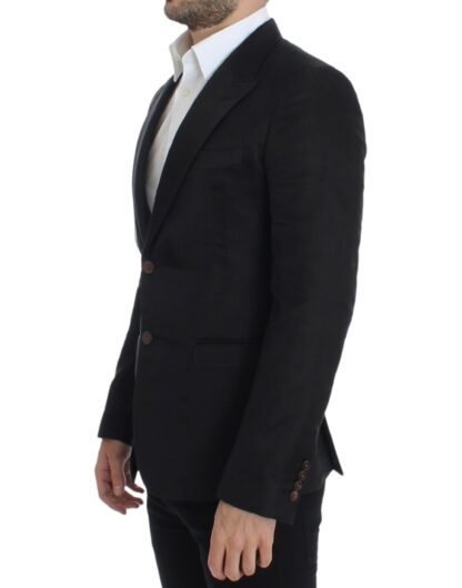 Dolce & Gabbana - Elegant Black Silk Blend Two-Button Blazer