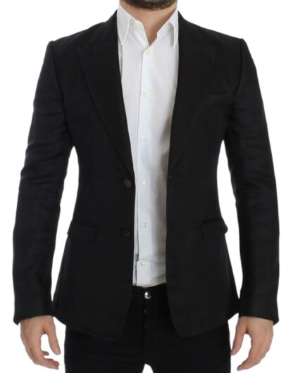 Dolce & Gabbana - Elegant Black Silk Blend Two-Button Blazer