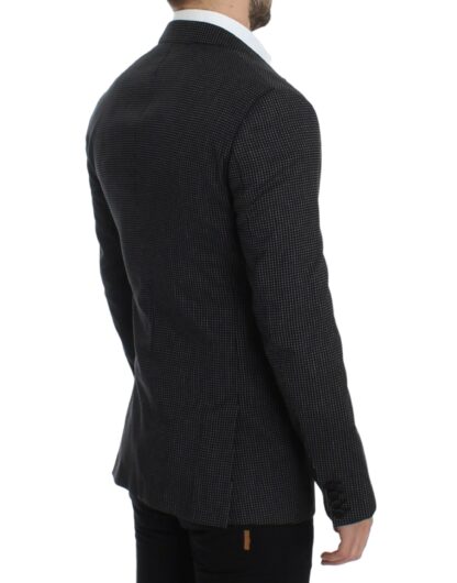 Dolce & Gabbana - Elegant Black Polka Dotted Slim Fit Blazer