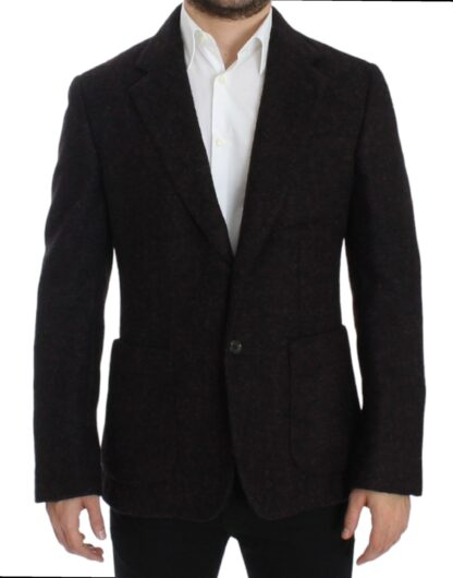 Dolce & Gabbana - Bordeaux Alpaga Two-Button Blazer Jacket