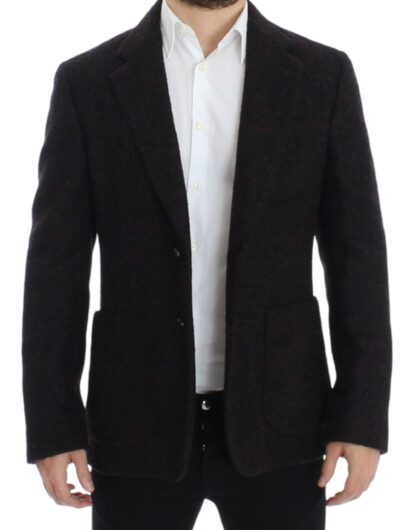 Dolce & Gabbana - Bordeaux Alpaga Two-Button Blazer Jacket