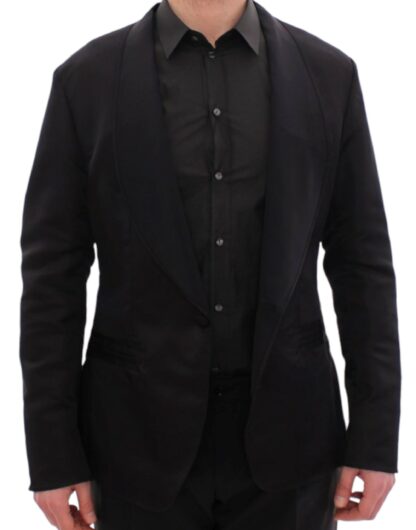 Dolce & Gabbana - Elegant Black Silk Slim Fit Blazer