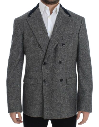 Dolce & Gabbana - Elegant Gray Wool Slim Fit Blazer Jacket