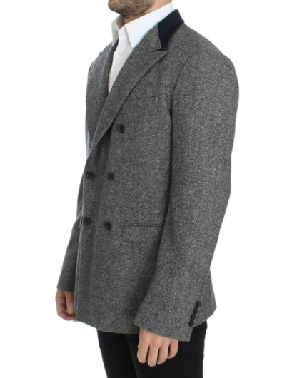 Dolce & Gabbana - Elegant Gray Wool Slim Fit Blazer Jacket