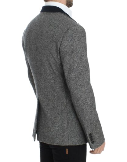 Dolce & Gabbana - Elegant Gray Wool Slim Fit Blazer Jacket