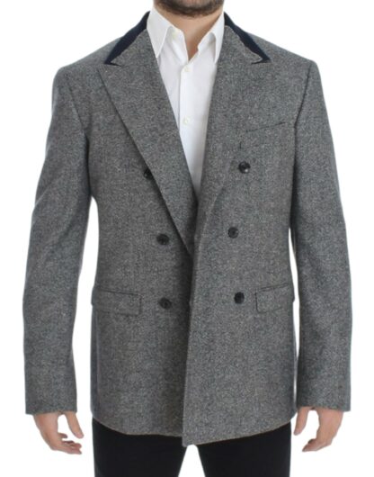 Dolce & Gabbana - Elegant Gray Wool Slim Fit Blazer Jacket