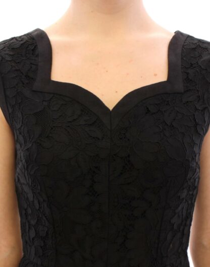 Dolce & Gabbana - Elegant Black Floral Lace Dress