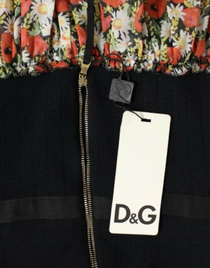 Dolce & Gabbana - Elegant Floral Halterneck Bubble Dress