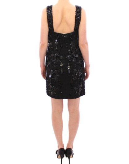 Dolce & Gabbana - Elegant Sequined Floral Mini Shift Dress