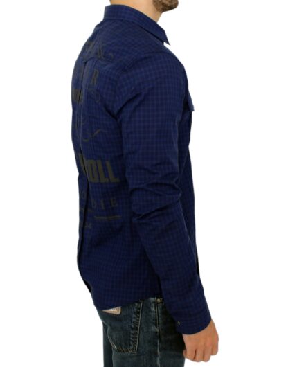 Costume National - Chic Blue Checkered Casual Cotton Shirt