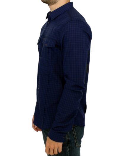 Costume National - Chic Blue Checkered Casual Cotton Shirt