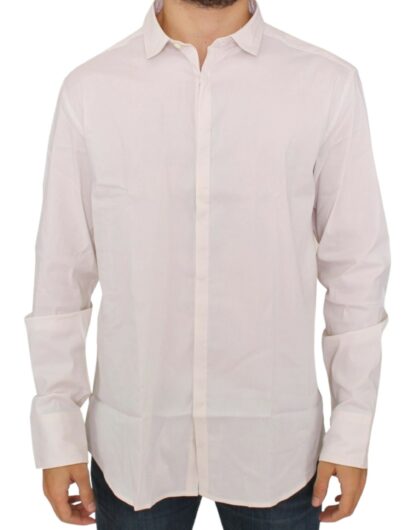 Costume National - Elegant White Cotton Stretch Dress Shirt