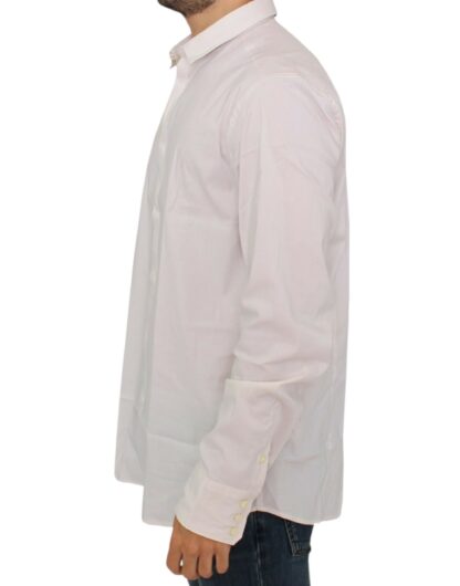 Costume National - Elegant White Cotton Stretch Dress Shirt