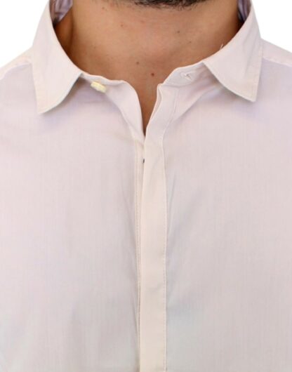 Costume National - Elegant White Cotton Stretch Dress Shirt