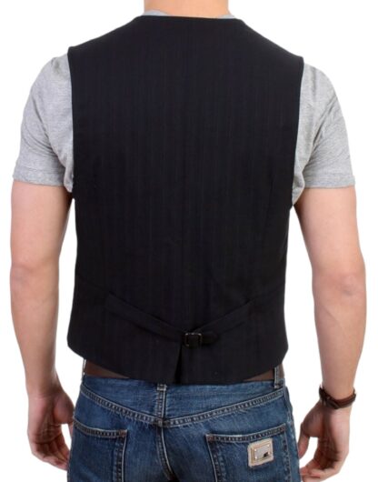 Costume National - Elegant Striped Casual Vest - Cotton Blend