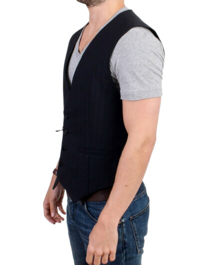 Costume National - Elegant Striped Casual Vest - Cotton Blend