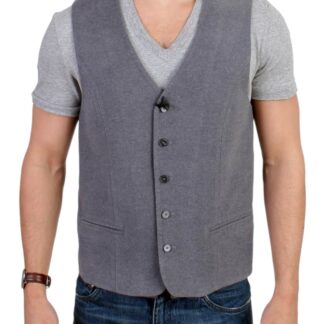 Costume National - Elegant Striped Casual Vest - Cotton Blend