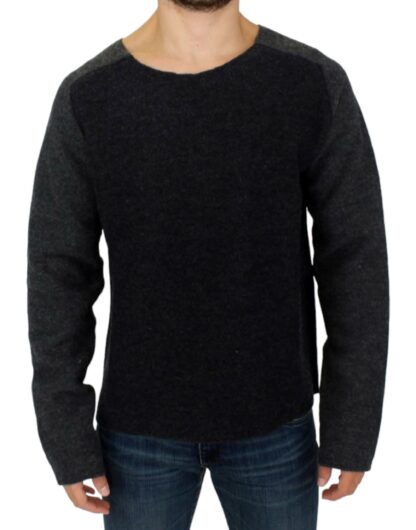 Costume National - Chic Gray Wool Crewneck Sweater