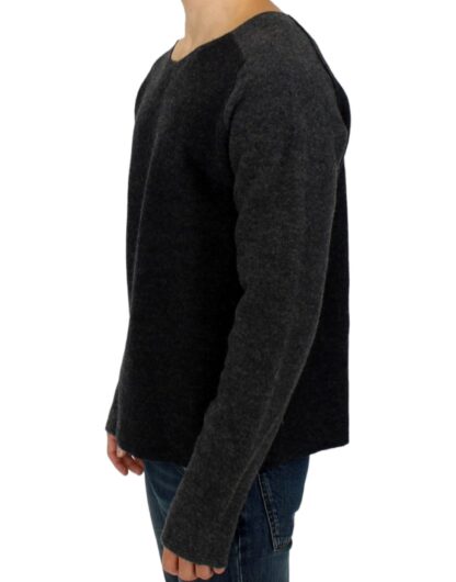 Costume National - Chic Gray Wool Crewneck Sweater